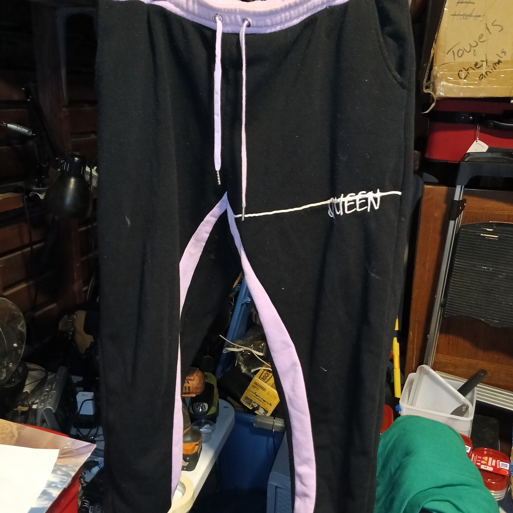 Black and Purple Kids Joggers